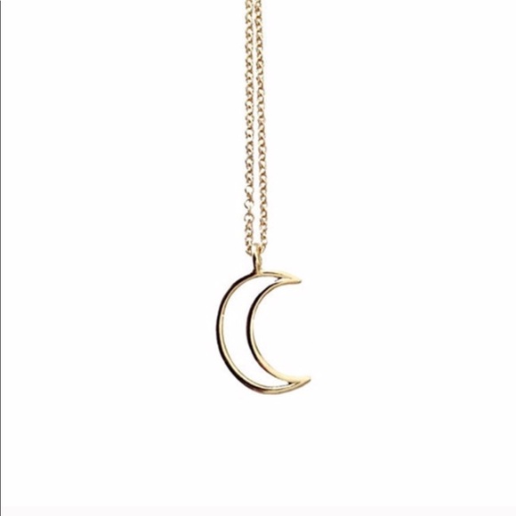 Jewelry - Crescent Moon Dainty Pendant Gold Necklace